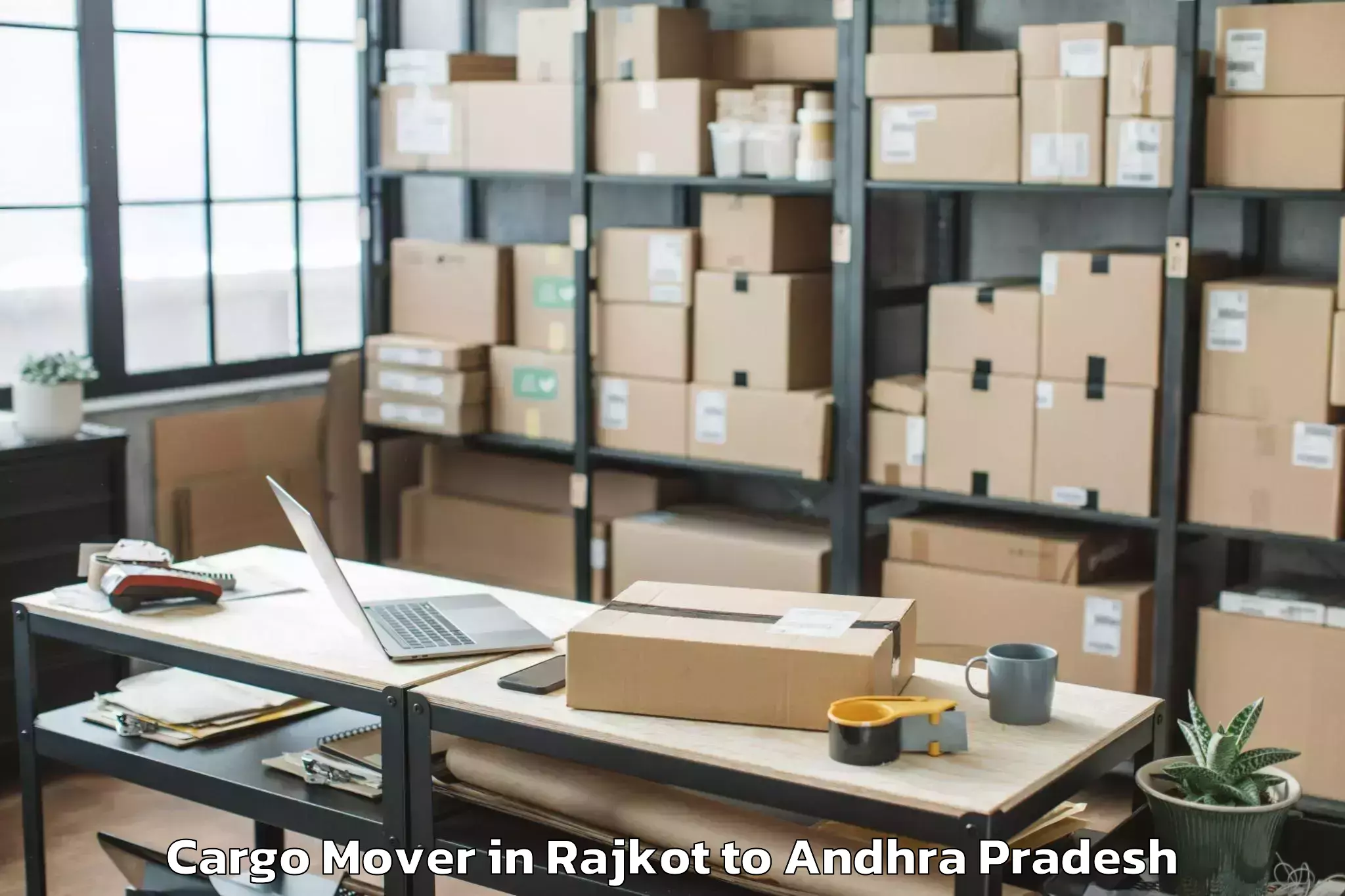 Top Rajkot to Bantumilli Cargo Mover Available